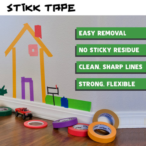 STIKK Painters Tape 60-yard roll ready for use