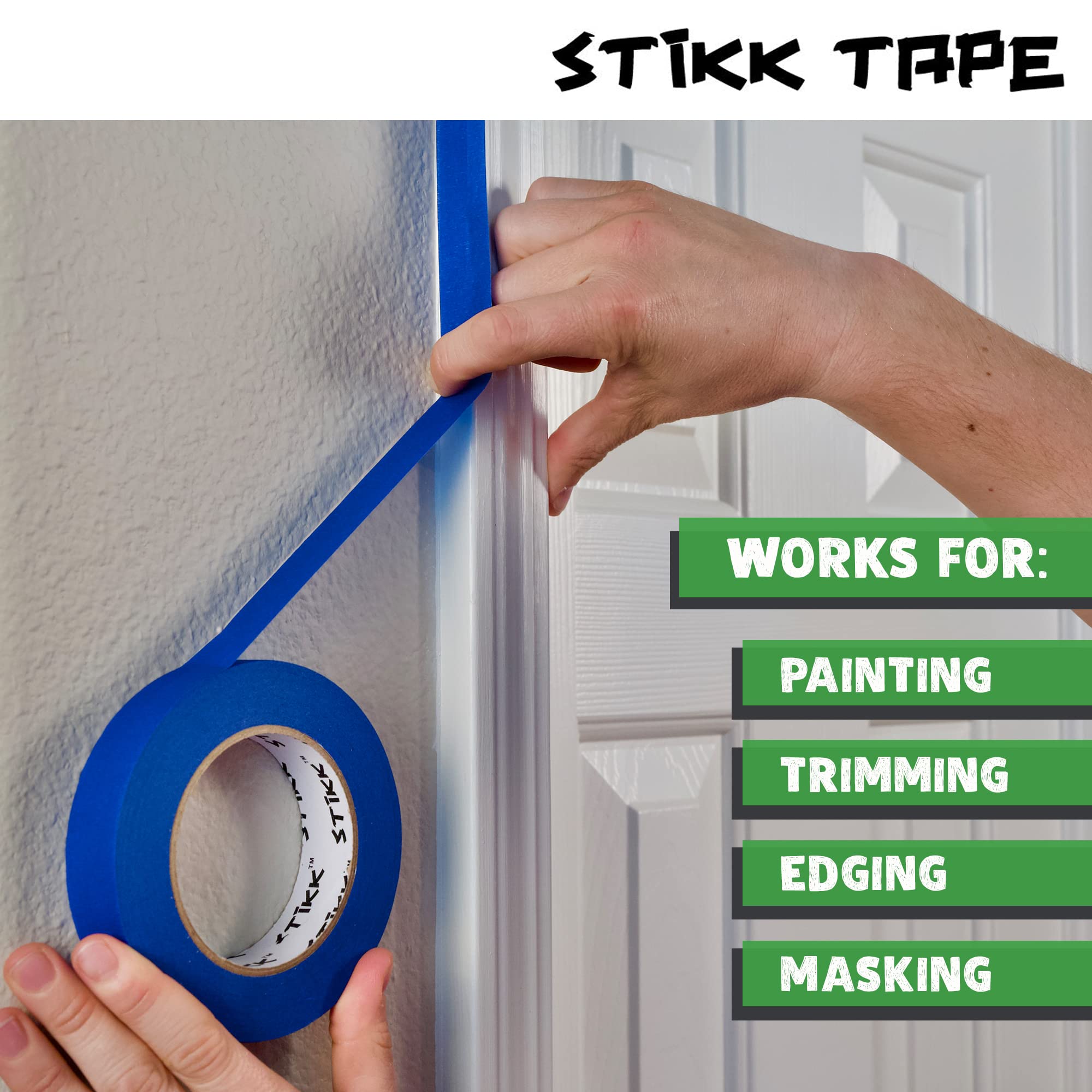 STIKK Painters Tape removed at 45-degree angle
