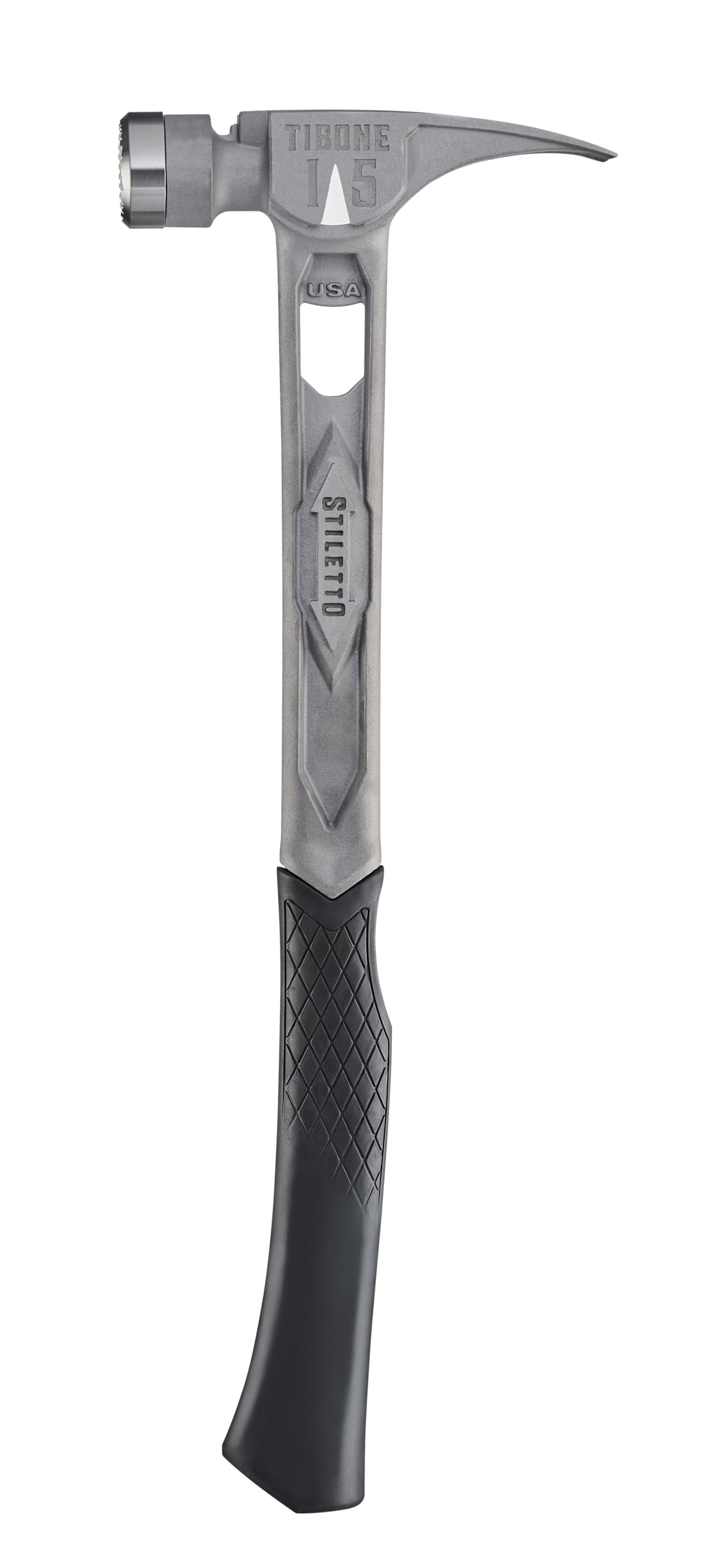 Stiletto TiBone 15 oz titanium hammer with milled face for precise strikes