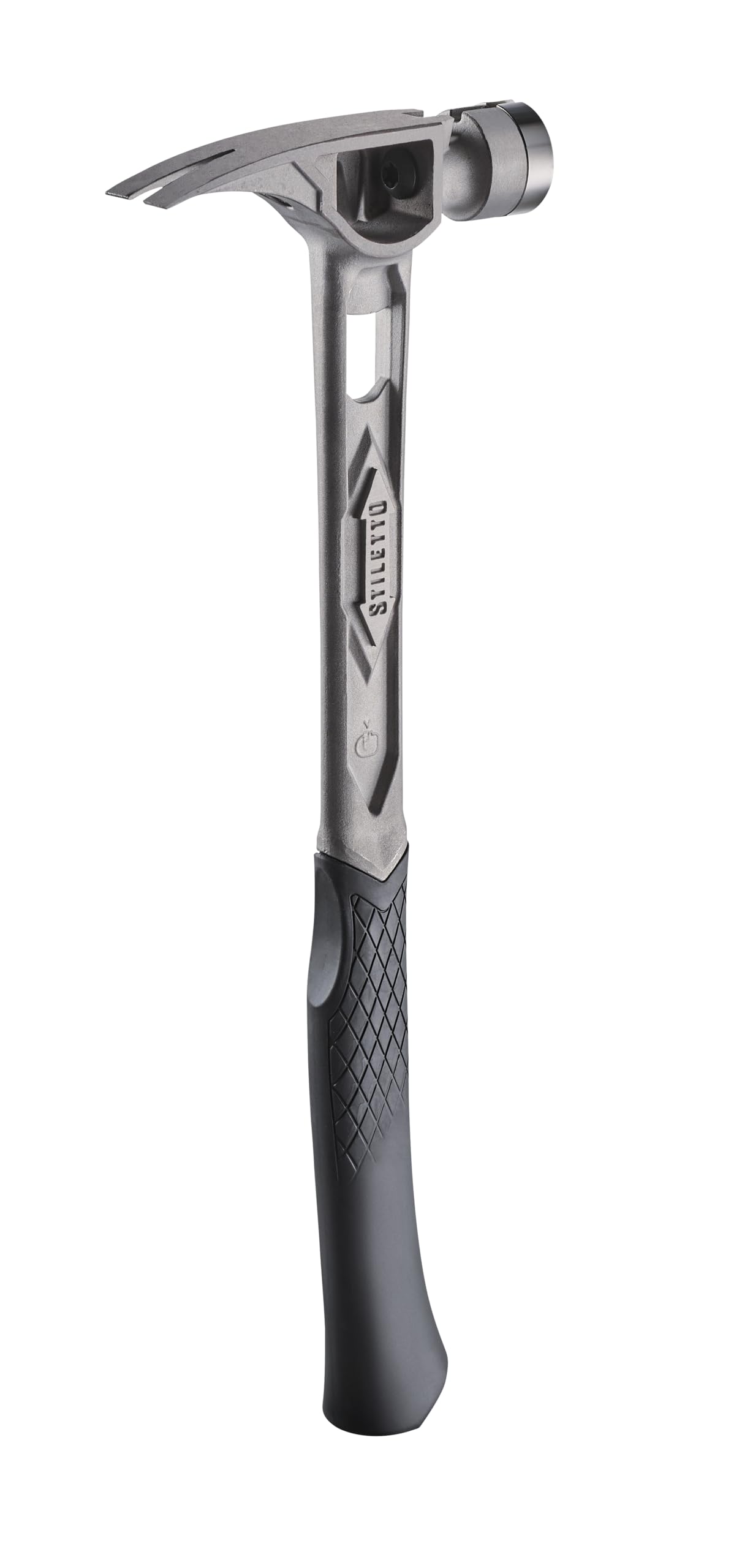 Stiletto TiBone 180° side nail puller enables fast nail removal