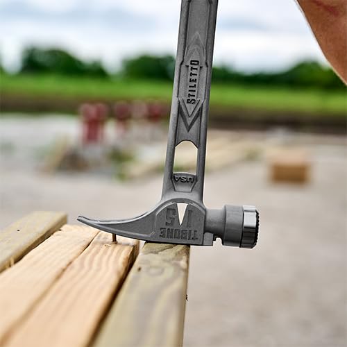 Stiletto TiBone titanium hammer in rugged remodeling and framing tasks