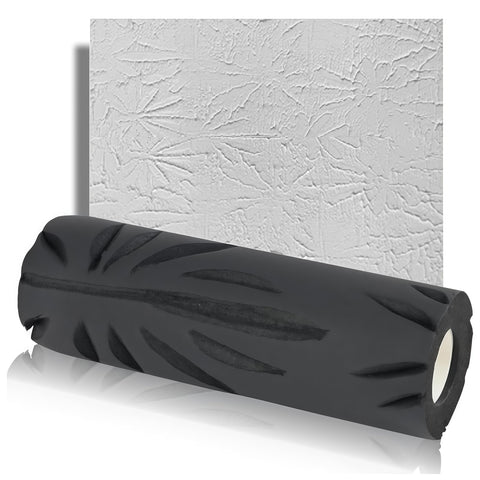 Stitokg crow-foot roller closeup highlighting wall and ceiling texture