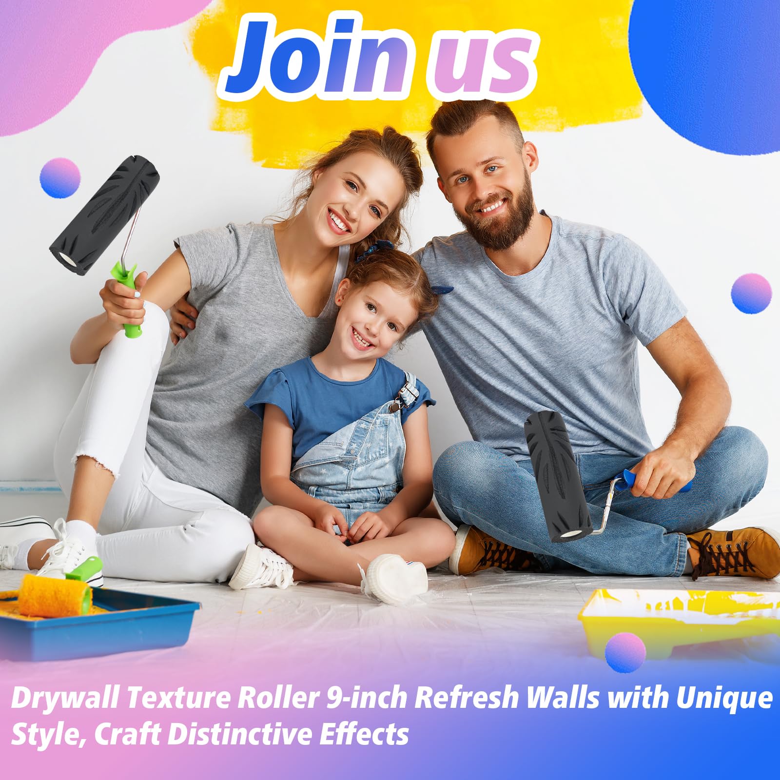 Stitokg roller blending mud and paint for seamless renovations