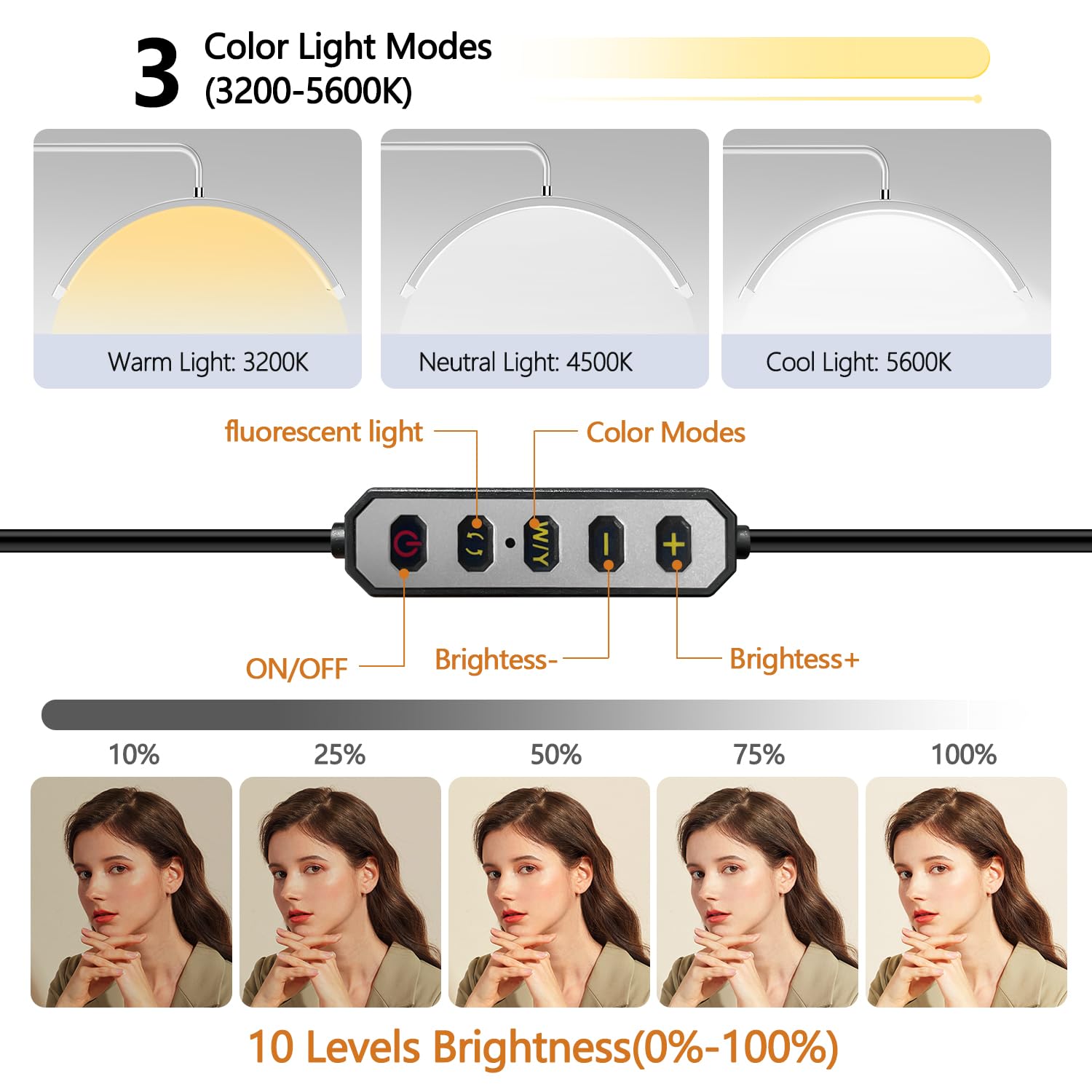 Stjiatu lash light height-adjustable stand for different setups