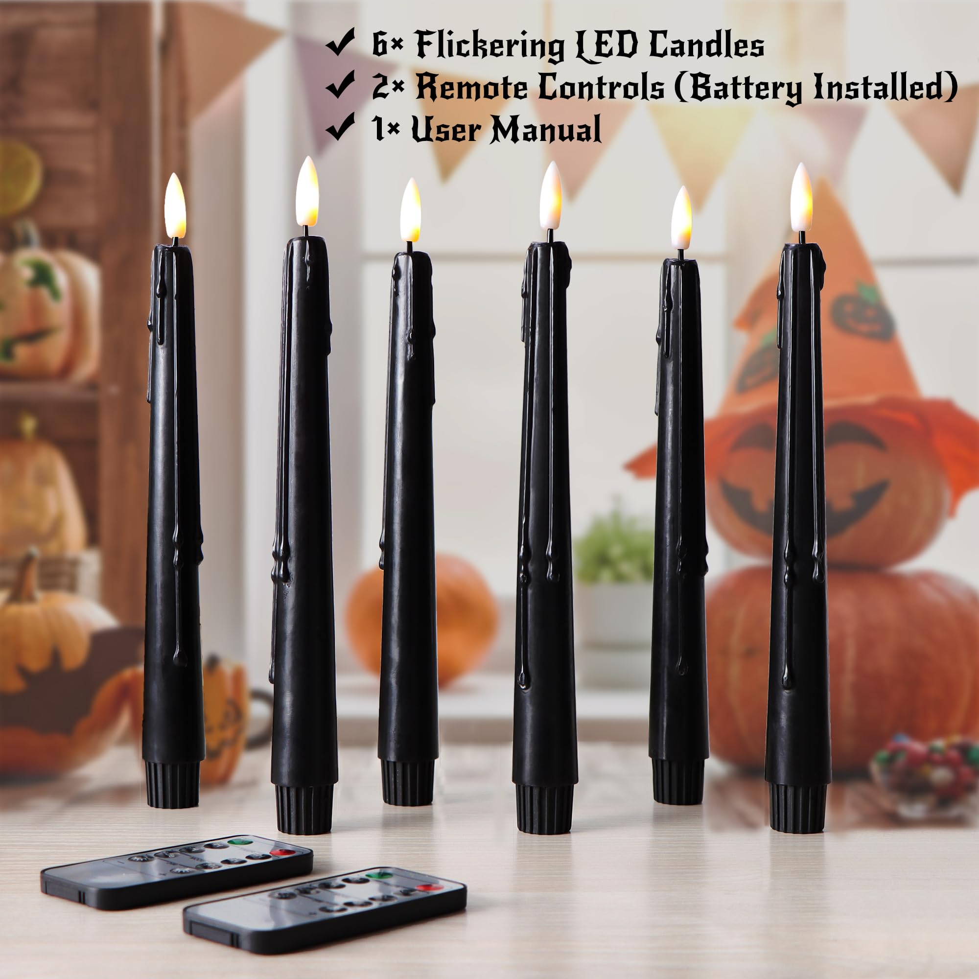 Stmarry 9.65-inch candles show warm white 3D flame realism.