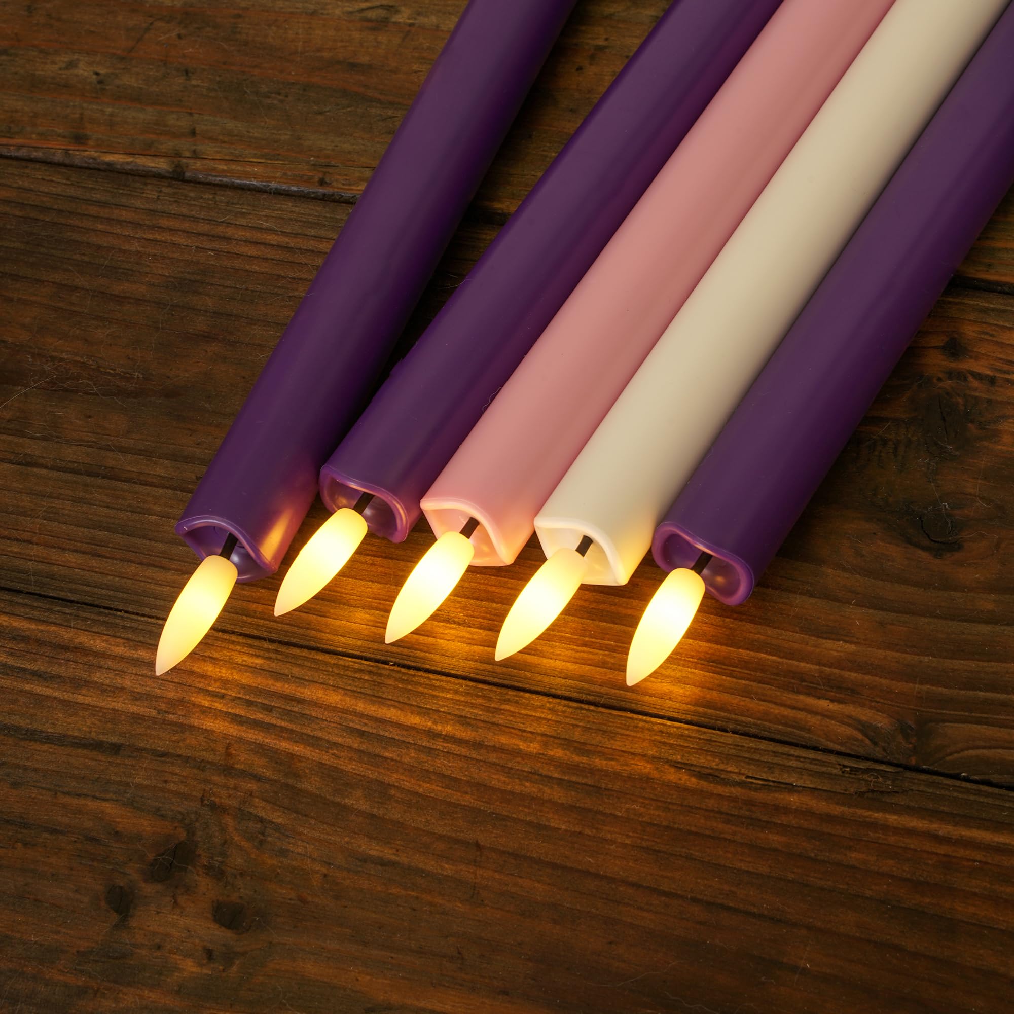 Stmarry advent candles fit standard wreaths and holders for easy decorating.