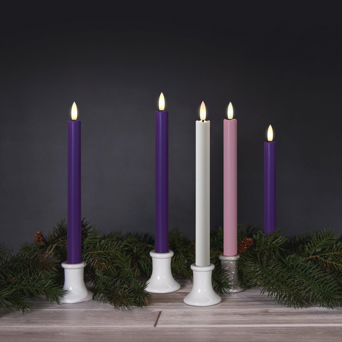 Stmarry battery-operated candles use 2 AAA batteries for long-lasting glow.
