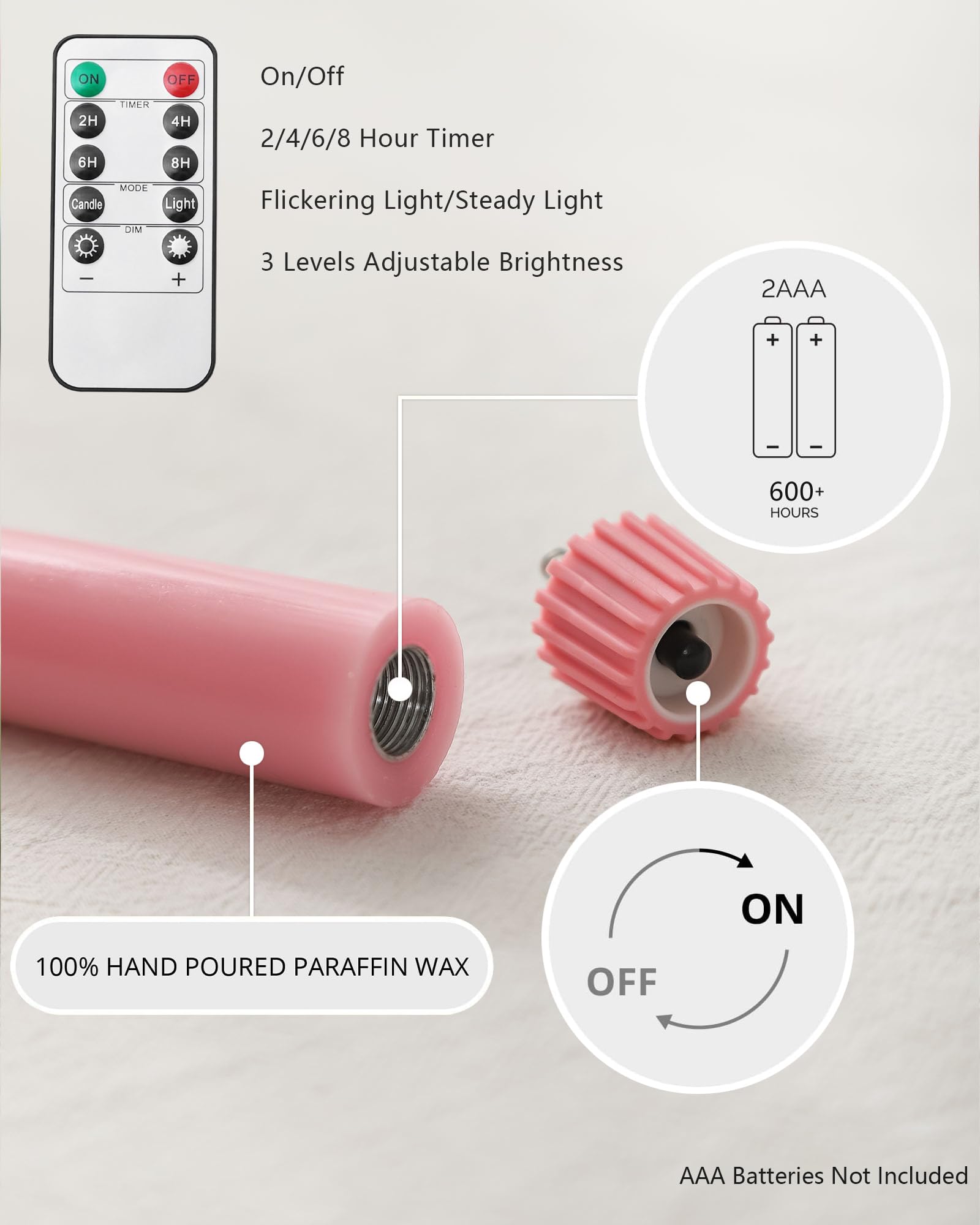 Stmarry remote with dimmer and timer enables easy lighting schedules.