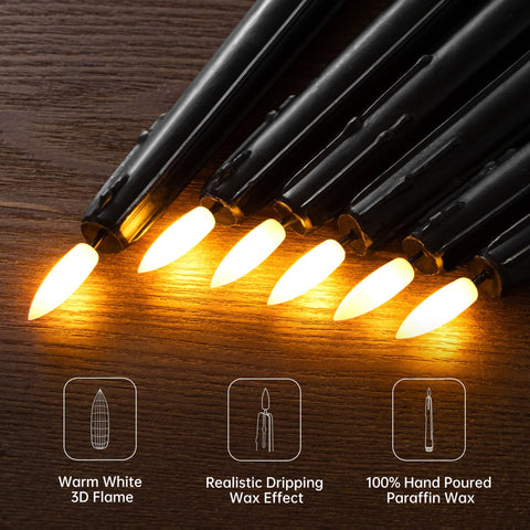 Stmarry closeup wax-drip design highlighting authentic look and 3D flicker.