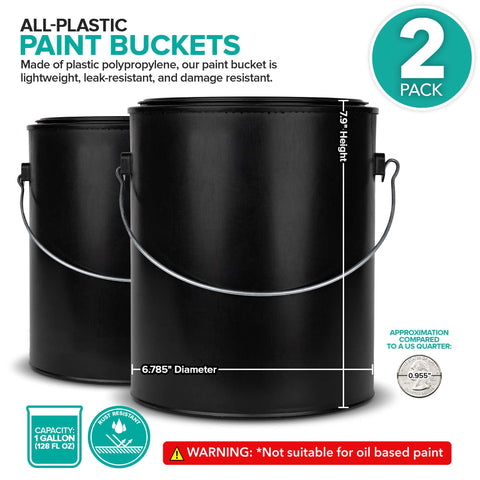 Stock Your Home 1-gallon plastic paint bucket with airtight seal.