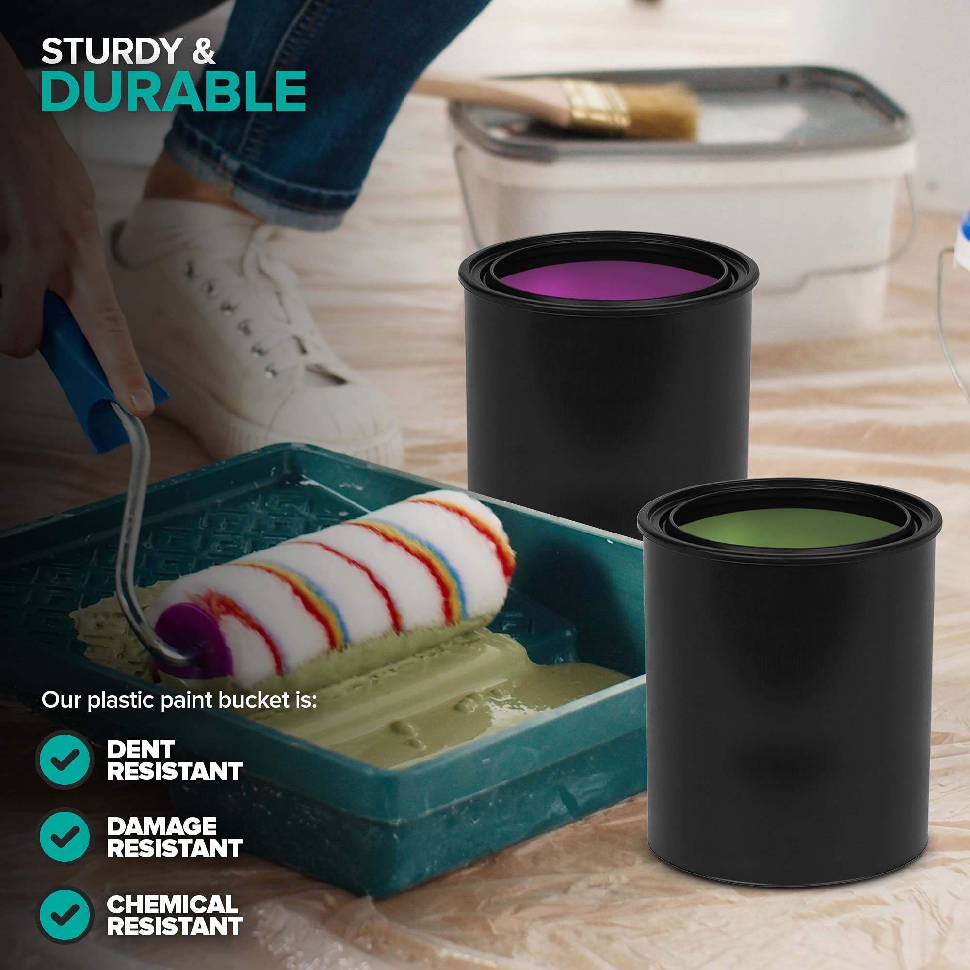 Stock Your Home dent-resistant container in use; durable, lightweight, easy transport.