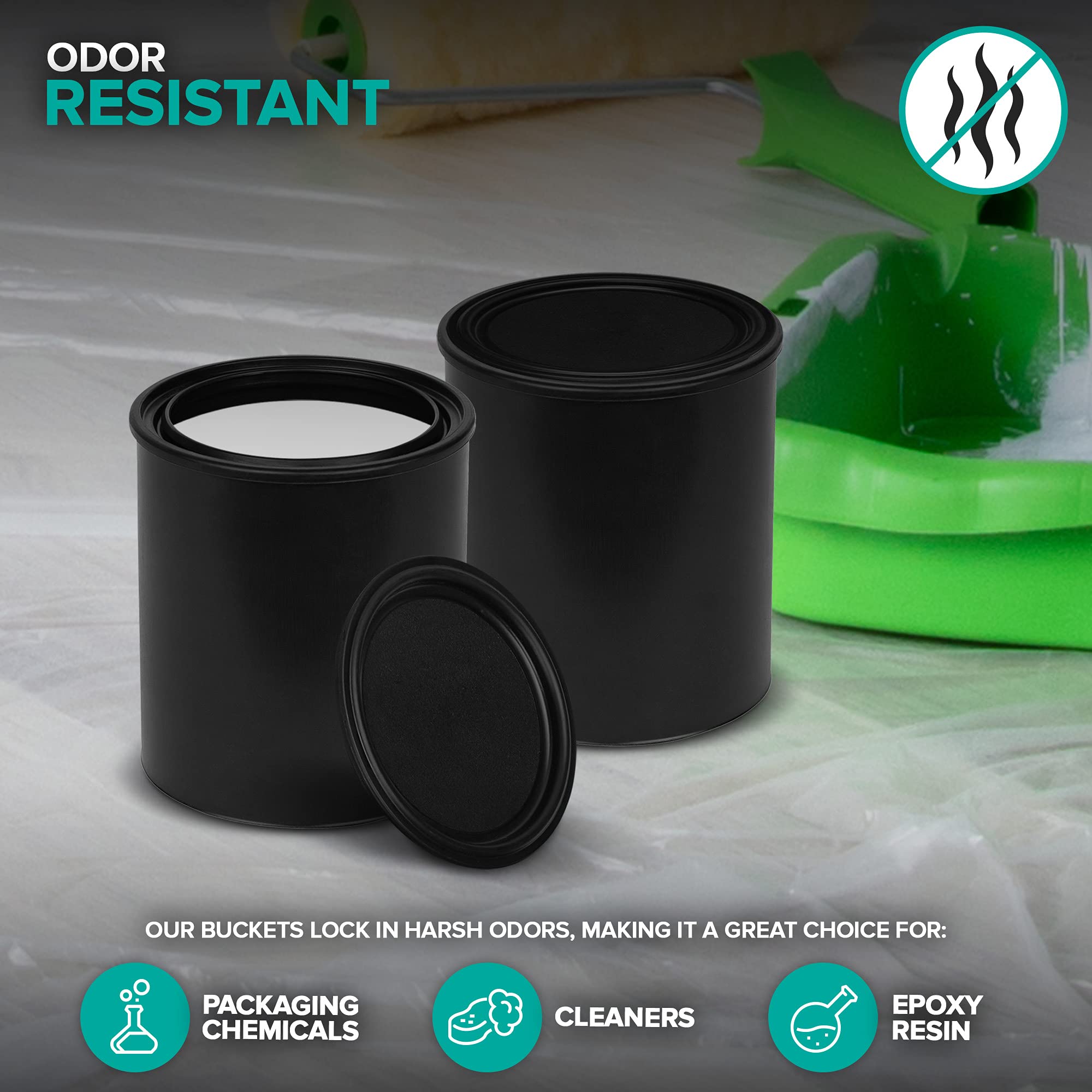 Stock Your Home eco-friendly recyclable paint can; sustainable choice for home projects.