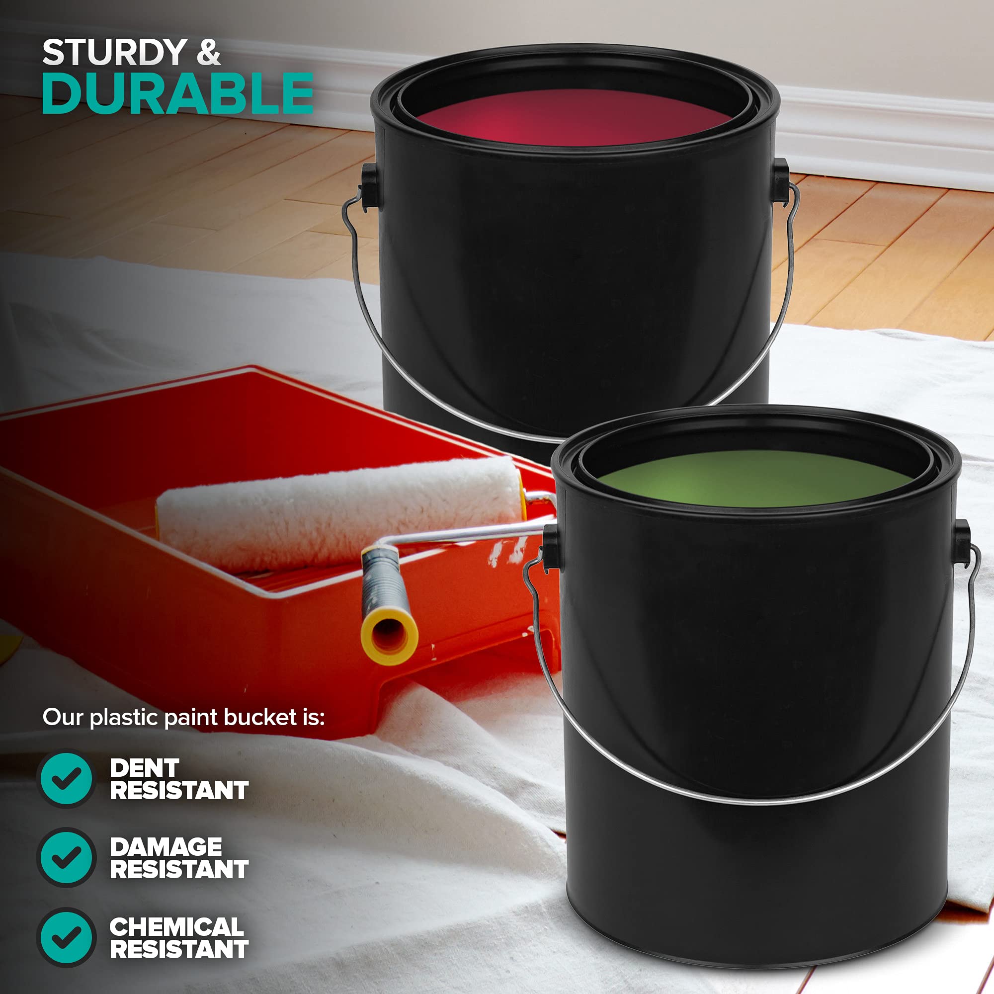 USA-made polypropylene bucket from Stock Your Home.