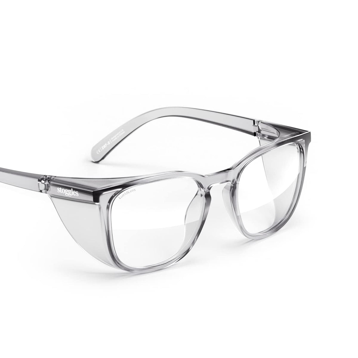 Stoggles Square front view shows durable polycarbonate lenses with blue-light and UV protection.
