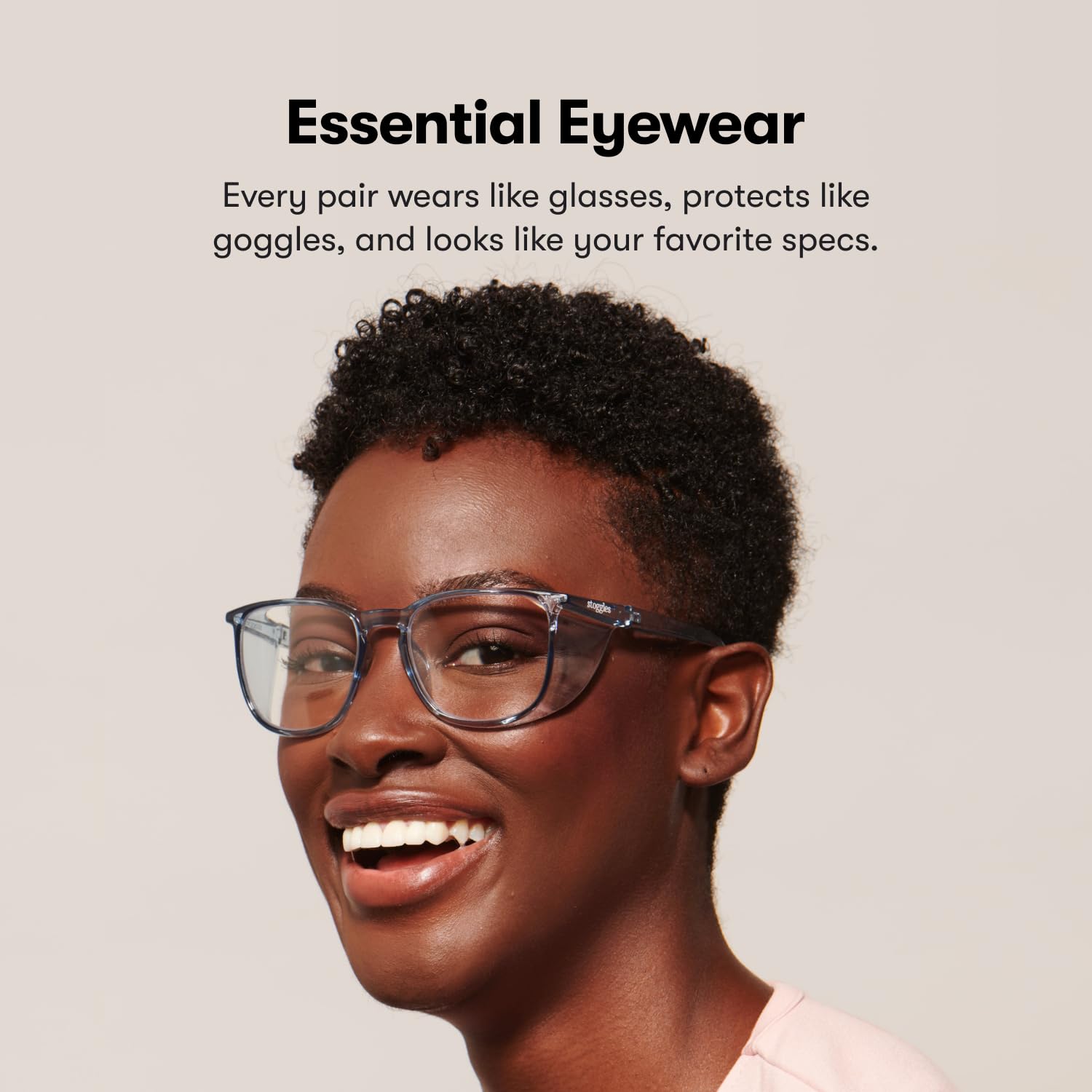 Stoggles Square Rx-friendly fit suitable for prescription wearers