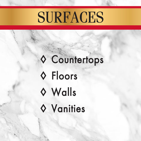Water beads on granite after application of Stone Care International sealer.
