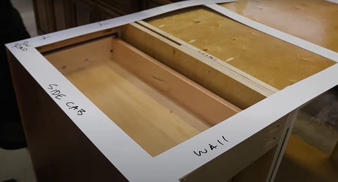 Stone Coat Template Material measuring a shower surround for accurate templates.