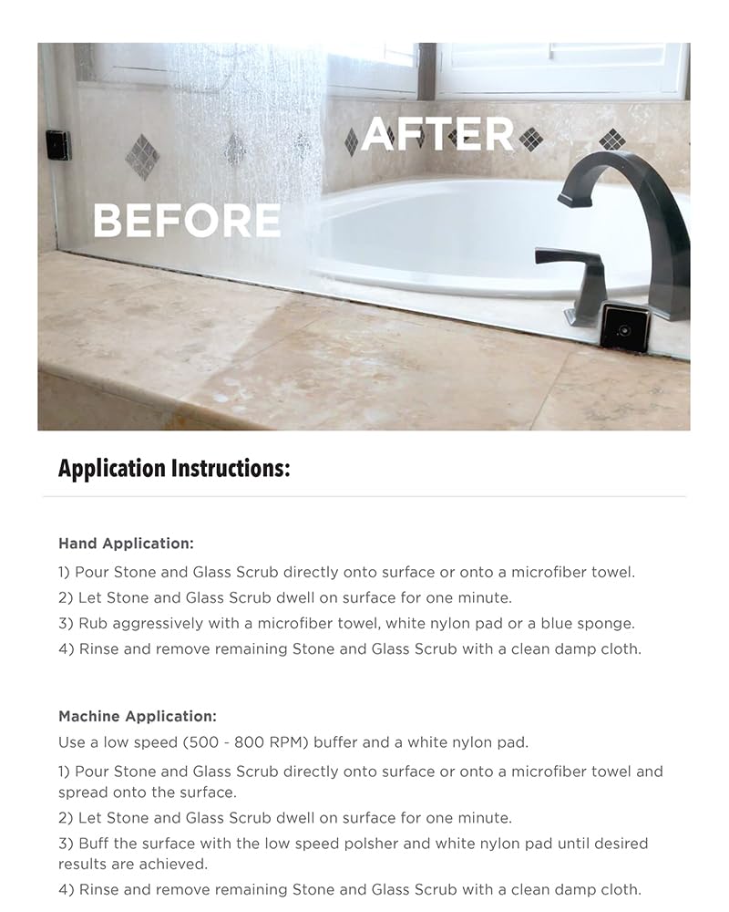 Stone Pro Stone and Glass Scrub grout haze removal demonstrates refreshed tile appearance.