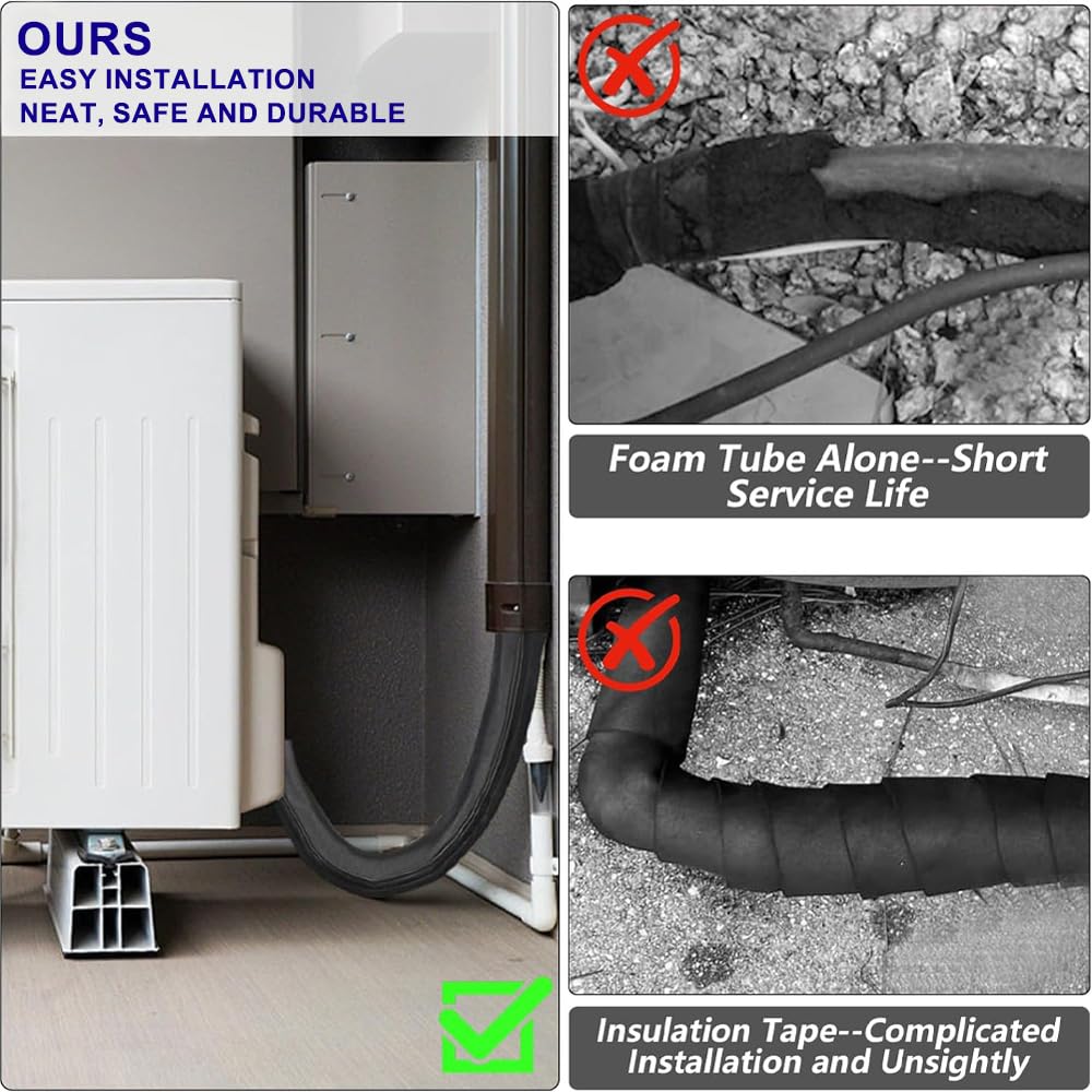 Stoneandegg extra-wide cover fits most HVAC pipes up to 3.25 inches.