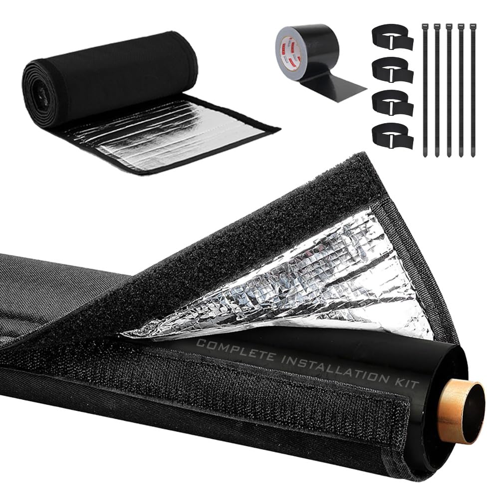 Stoneandegg outdoor insulation cover on copper pipe protects against weather.