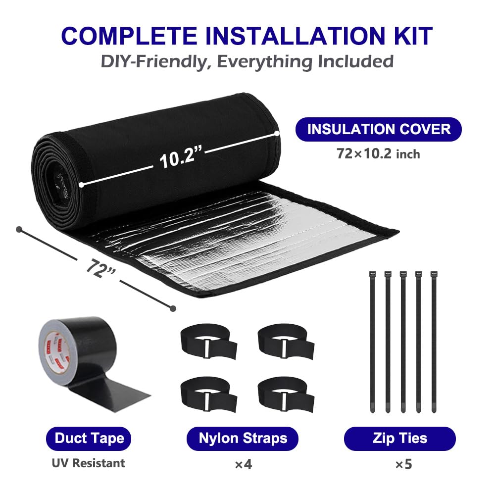 Stoneandegg UV-resistant tape seals insulation edges outdoors.