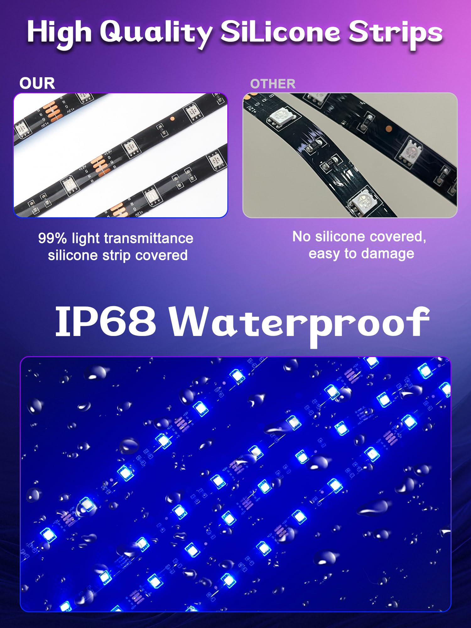 StoneBanks RGB 16 million colors create dynamic mood lighting.