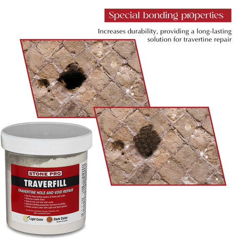 StonePro Traverfill color-matching blend creates a custom shade on your stone.