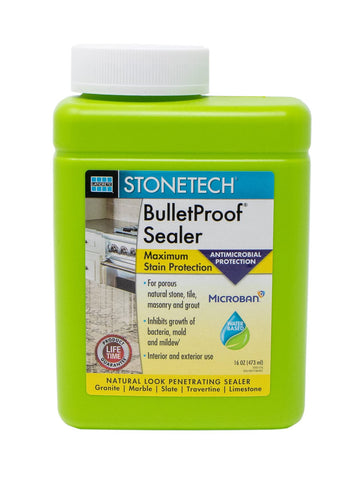 StoneTech BulletProof Sealer bottle front for reliable stain protection.