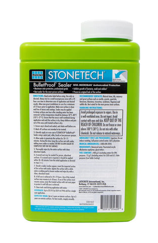 StoneTech BulletProof Sealer applied on countertops for lasting surface protection.