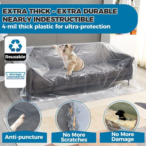 Storage Standard clear move bag for furniture with easy item identification.