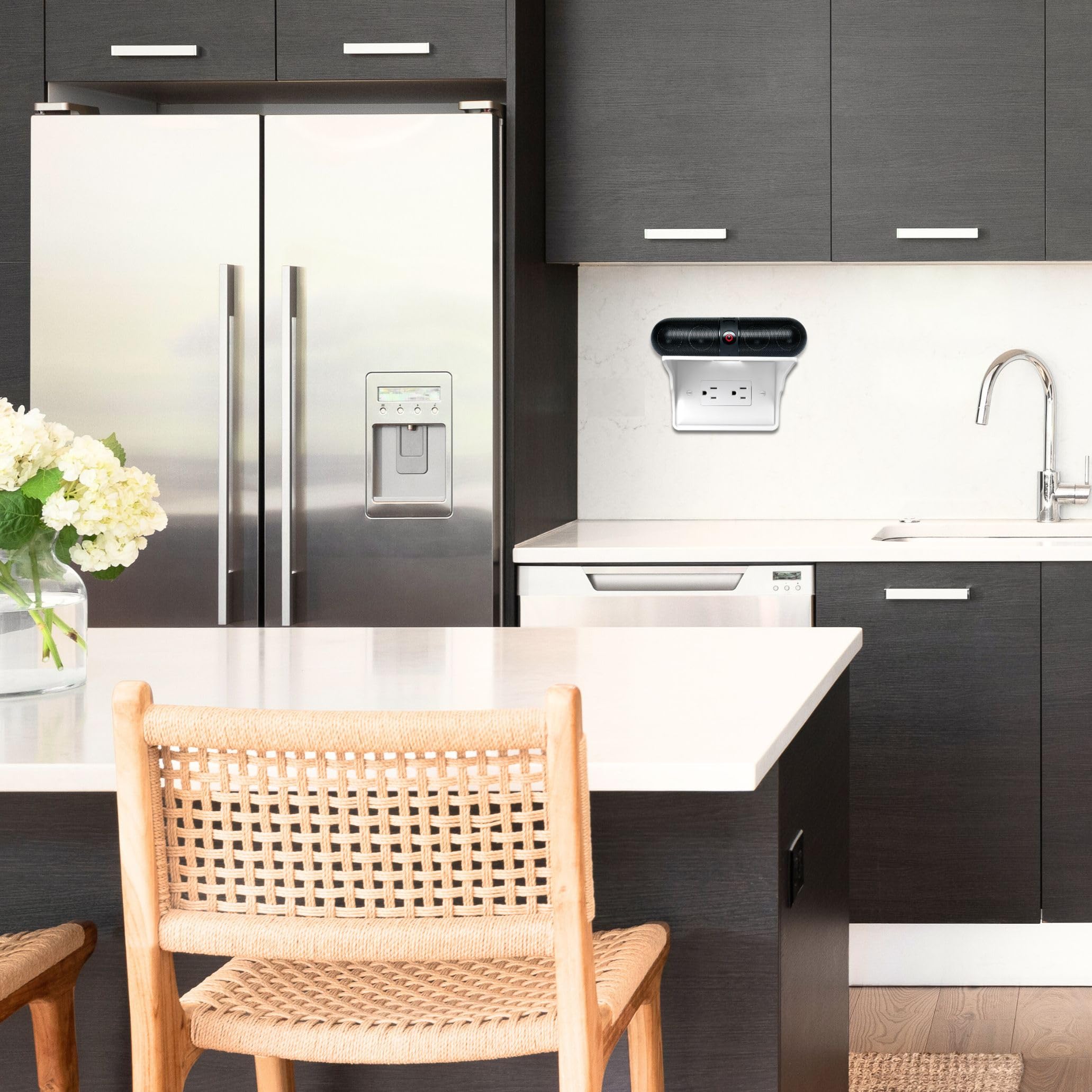 Storage Theory Power Perch compatible with Decora outlets for versatile mounting