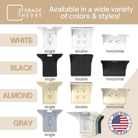 Storage Theory Power Perch USA-made wall shelf with durable finish
