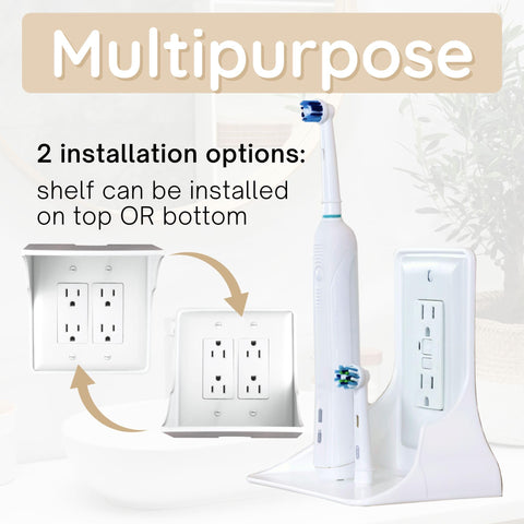 Storage Theory Power Perch sleek wall shelf for outlets