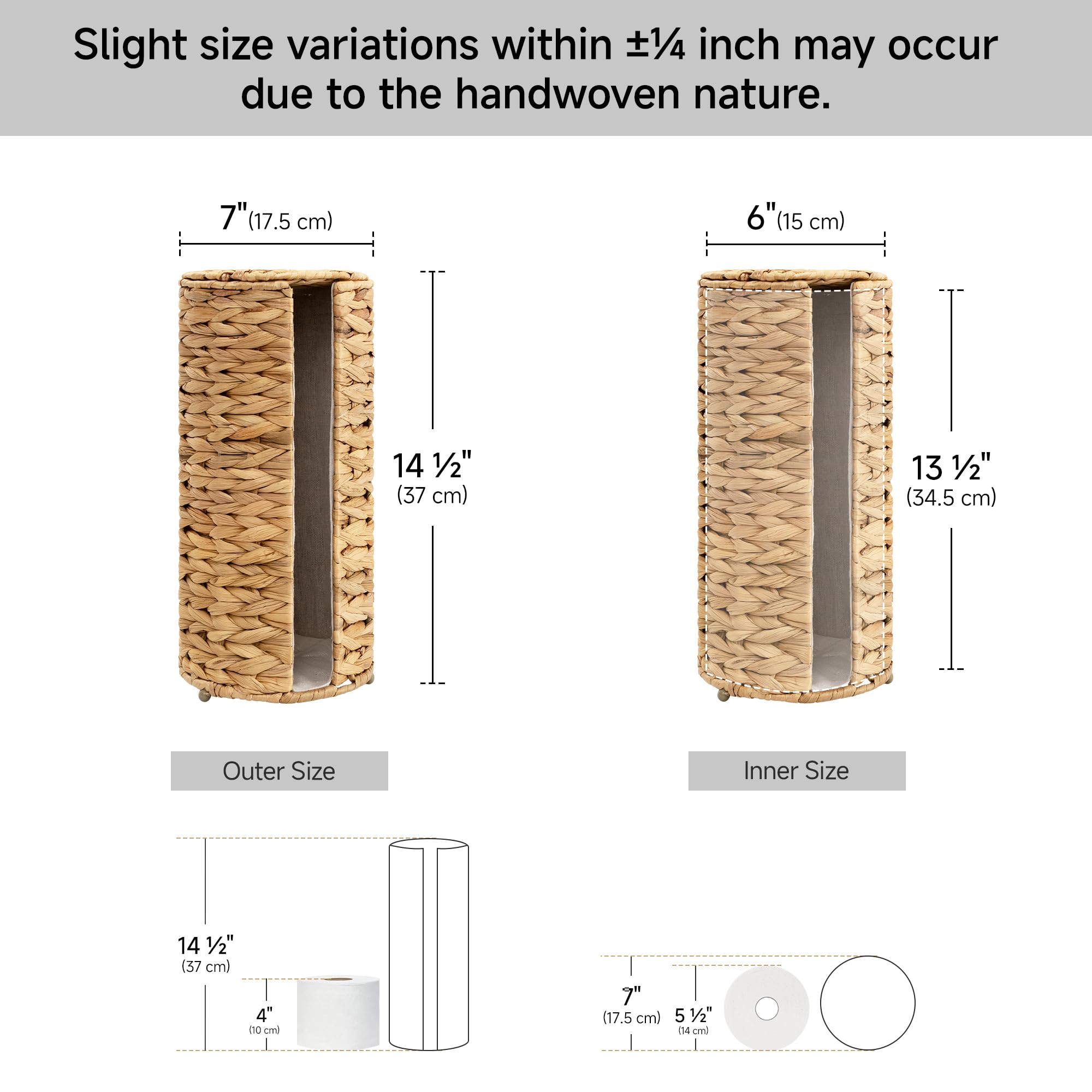 Built-in cloth lining protects rolls for tear-free use