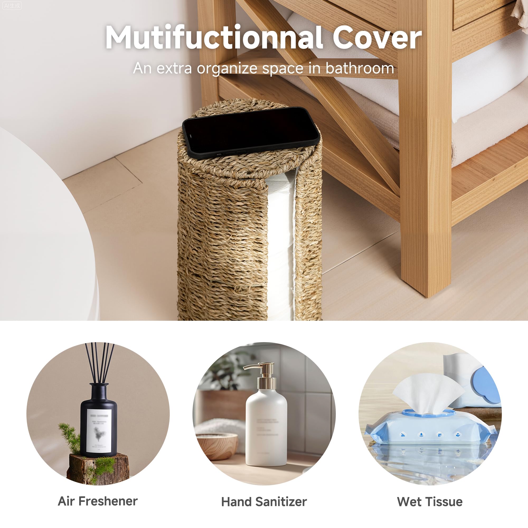 StorageWorks holds three rolls up to 5.5 inches for convenience