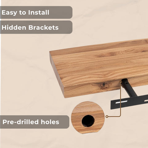 Store Indya wall-mounted shelves ideal for kitchen, bathroom, or living space organization