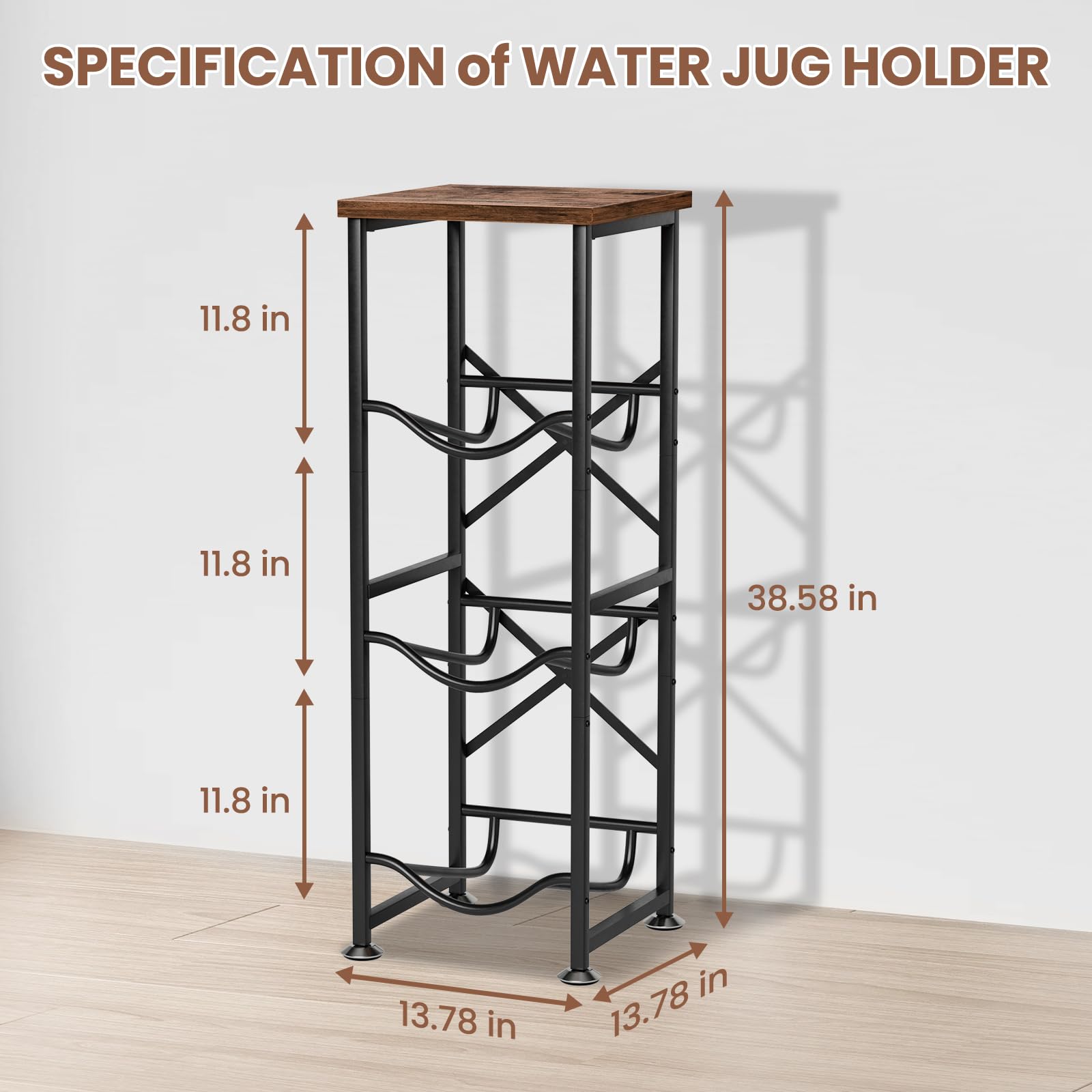 Storenization water jug holder metal frame detail highlights durability