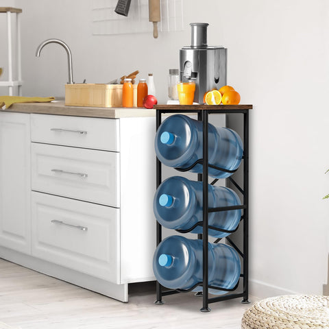 Storenization wood top shelf showcases decorative farmhouse style