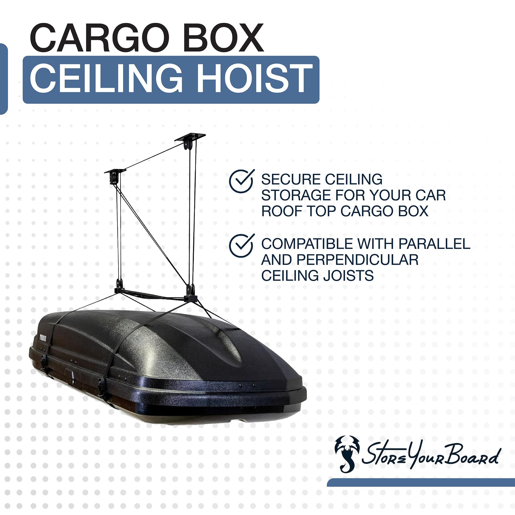 StoreYourBoard adjustable loading straps securely fit diverse cargo carriers.