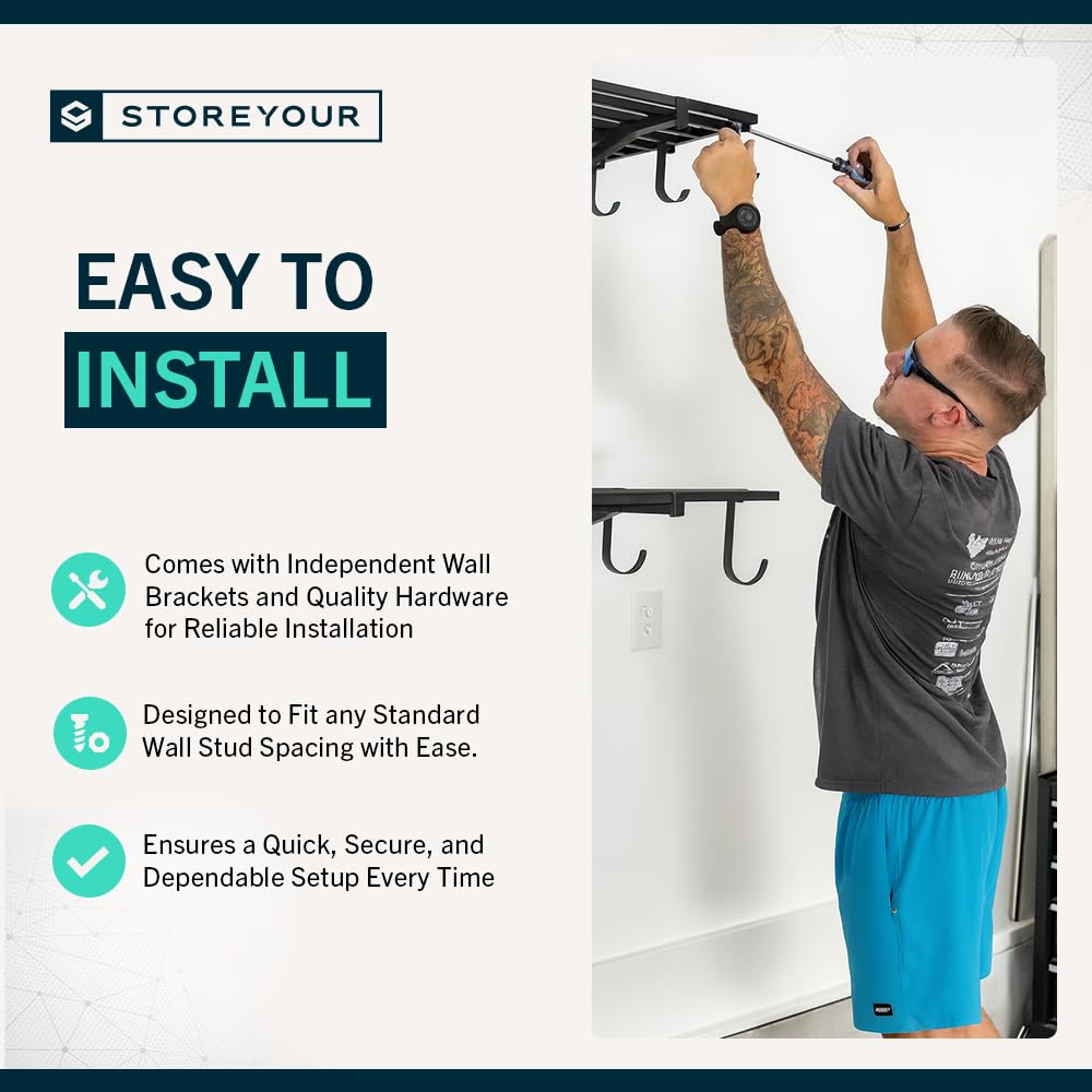 StoreYourBoard alloy steel frame provides stable garage storage