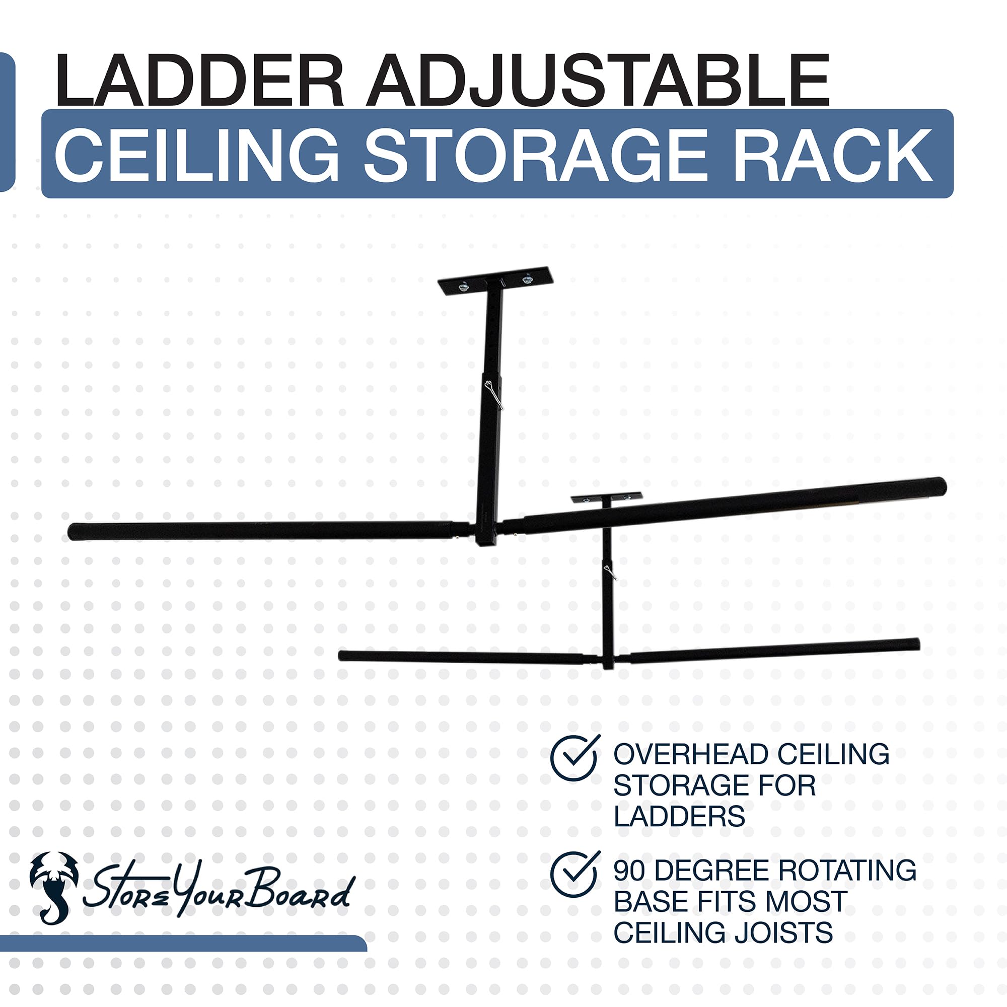 Complete hanger rack system with mounting hardware included.