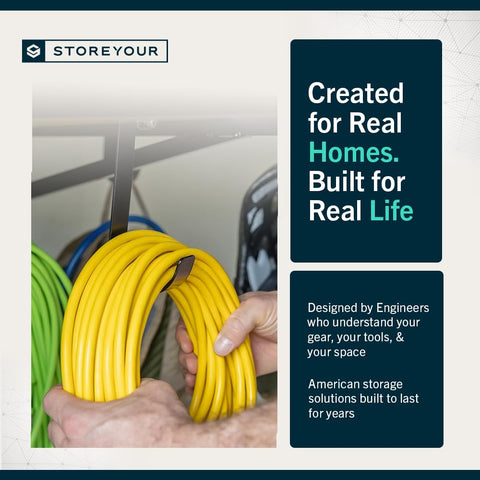 StoreYourBoard complete storage system with large and small hooks