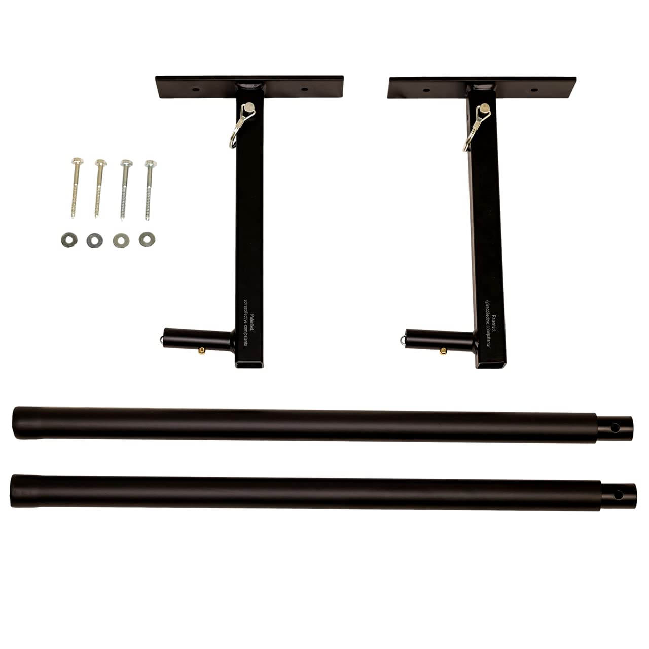 StoreYourBoard garage organization use with overhead ladder storage solution.