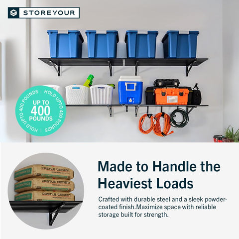 StoreYourBoard ideal storage for bins, tools, and gear in garage
