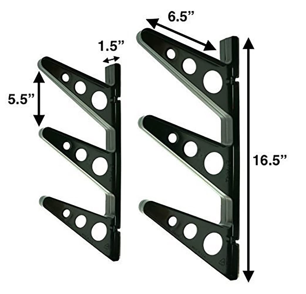StoreYourBoard ski rack with poles stored neatly, organized and accessible on the wall.