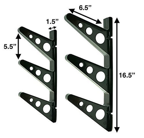 StoreYourBoard ski rack with poles stored neatly, organized and accessible on the wall.