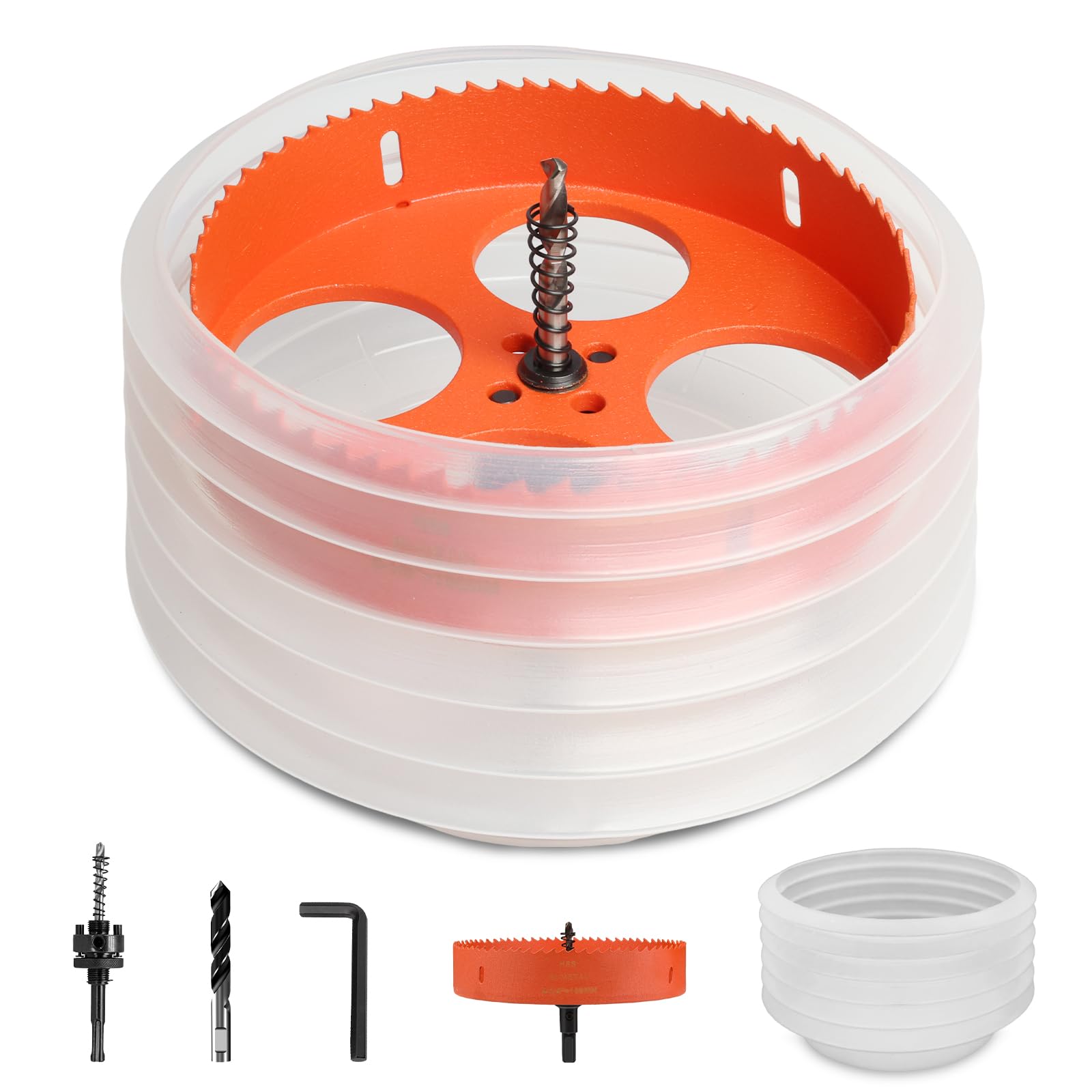 Storystore 6-1/4 inch hole saw for recessed lights—precise cut for ceiling installations.