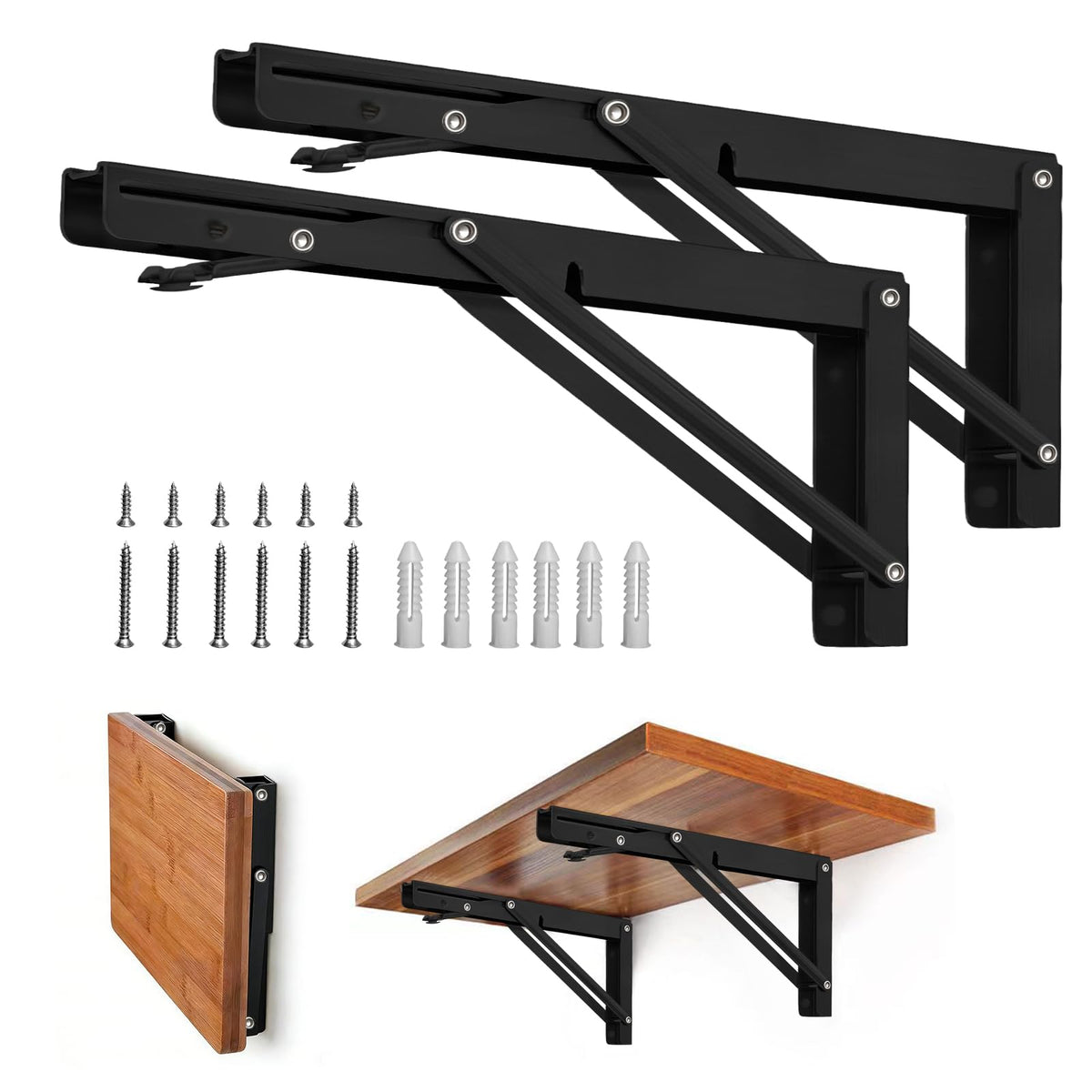 Storystore folding brackets 12-inch setup save space on shelves.