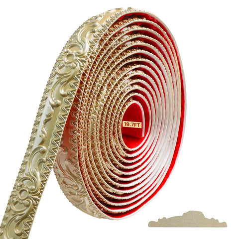 Storystore molding trim wall-trim champagne gold finish adds elegant accent to walls