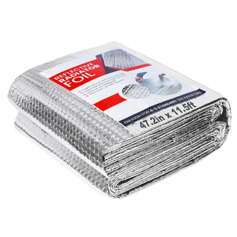 Storystore Reflective Insulation Roll on a window blocks heat for cooler interiors.